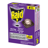 RAID Bed Bug Detector & Trap - 8 Pack-Use indoors in sleeping areas to detect bed bugs early