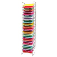 Eddie's Hang-Up Display Ltd. Scrap Book Paper Rack, 30 Slots, White (214940)-Metal scrap booking rack has 30 slots for organizing supplies