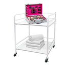 FuTECH Metal Shelf Rack - 15"W x 21.5"D x 32"H - White-White
