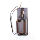 Ashlin Genuine Leather Tanglewood Bottle Holster Belt, Dark Brown-Napoli Napa leather