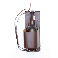 Ashlin Genuine Leather Tanglewood Bottle Holster Belt, Dark Brown-Napoli Napa leather