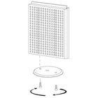 Azar Displays 20" x 16" Pegboard Counter Unit, Orange Translucent (700500-ORG)-Sits on 12" revolving base
