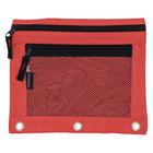Merangue 3 Ring Binder Pouch, Exterior Mesh Pocket - 12 Pack-Includes 4 Black, 2 Blue, 2 Teal, 2 Purple, and 2 Red