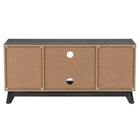 CorLiving THW-540-B Hollywood Dark Grey Wood Grain TV Stand with Drawers for TVs up to 55"-Modern flared legs
