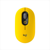 Logitech POP Wireless Mouse - Blast-Get loud, get retro: Shout your inner retro out loud with a bold color combination of black, grey and arcade game yellow, allowing you to make a performance with POP Silent Mouse in Blast
