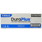 DuraPlus Hardwound Paper Towel - Kraft - 800' - 6 Pack-Universal core designed to fit virtually on every dispenser size
