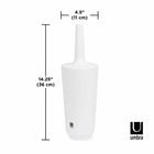 Umbra Corsa Toilet Brush - Melamine - White-Each