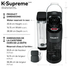 Keurig K-Supreme Single Serve K-Cup Pod Coffee Maker - With MultiStream Technology - Black-Travel mug friendly: Accommodates travel mugs up to 17.8 cm (7") tall