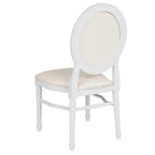 Flash Furniture HERCULES Series King Louis Chairs with White Vinyl Back & Seat & White Frame - 2 Pack-CA117 Fire Retardant Foam