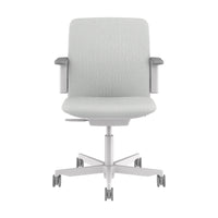 Humanscale Path Task Chair - Gray Frame/Vapor Ecoknit-Applying the laws of physics, Humanscale's Gravity Mechanism automatically adjusts recline support to each user, no bulky levers or knobs needed