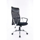 Brassex 1042 Office Chair with Gas Lift and Tilt Mechanism, Black-High-back chair and headrest provide support all the way up your spine