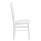 Flash Furniture HERCULES Series Wood Chiavari Chairs - White - 2 Pack-Stack Quantity: 10