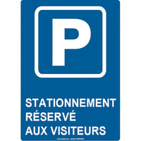 Parking Signs, French-Legend - Stationnement Reserve Aux Visiteurs