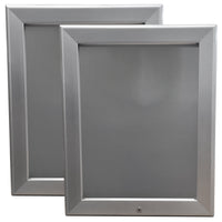 Eddie's Lockable Snap Frame Poster Holder - 8.5" x 11" - Silver Aluminum - 2 Pack (120660-2)-Lockable Snap Frame Poster Frames