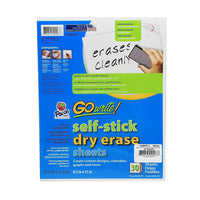 Array Dry Erase Sheets, Self-Adhesive, White, 8-1/2" x 11", 30 Sheets-Easy and convenient way to create a dry erase surface anywhere