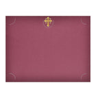 St. James Presentation Holders/Cards with Gold Foil Crucifix, 80lb Burgundy Linen, 25 Pack-Create tangible memories with these premium certificate holders