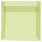 JAM Paper Square Translucent Vellum Envelopes - 6" x 6" - Leaf Green - 25 Pack -Colour: Leaf Green Translucent