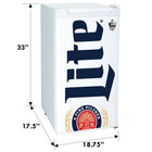 Miller Lite Compact Fridge w/ Bottle Opener - 3.2 cu ft (90 L) - White-Reliable and energy-efficient compressor cooling technology