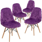 Flash Furniture Faux Fur Shaggy Chair, Purple (4DL15)-Contemporary Style