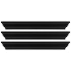 kieragrace Madison Contoured Wall Ledge & Shelf, Black, 3 Pack-Measurement and weight capacity: overall floating shelf measures 24"L x 4.75"W x 3"H. significant width means you have nearly 2 feet of the beautiful display, creating maximum storage space. each shelf holds up to 10 pounds which allows you to place items with a little more weight on each shelf 