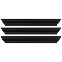 kieragrace Madison Contoured Wall Ledge & Shelf, Black, 3 Pack-Measurement and weight capacity: overall floating shelf measures 24"L x 4.75"W x 3"H. significant width means you have nearly 2 feet of the beautiful display, creating maximum storage space. each shelf holds up to 10 pounds which allows you to place items with a little more weight on each shelf 