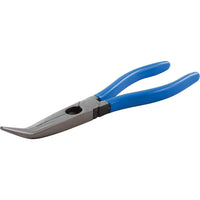 Gray Tools Needle Nose Pliers, 45Deg Curve With Cutter, 6-1/4" Long, 2" Jaw-Jaw length (inches): 2"