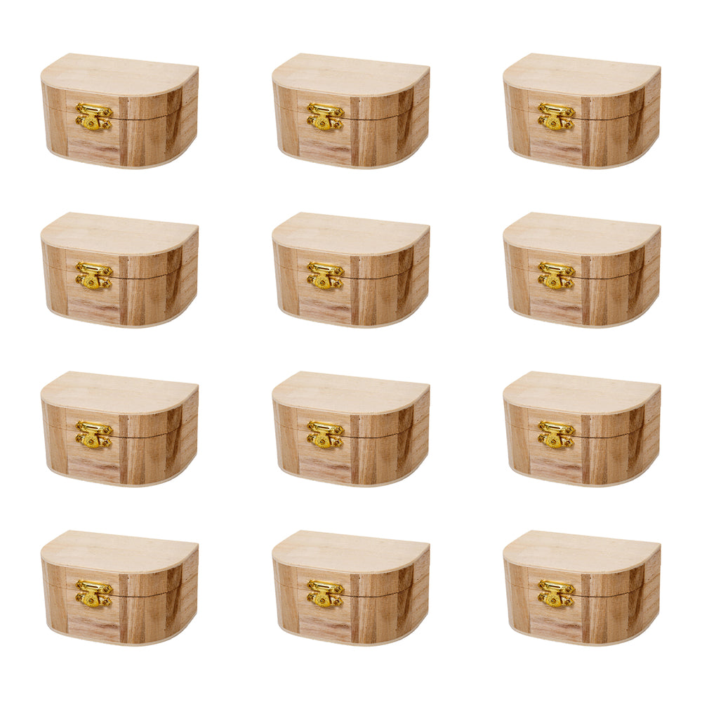 Time 4 Crafts Natural Finish Wooden & Keepsake Box - 12 Pack