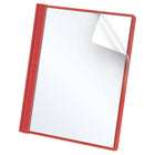 Oxford Clear Front Report Cover - Letter Size - Red-Clear front report covers showcase the title page of your research or report; the perfect add for your school supplies list