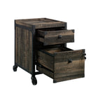 Sauder Foundry Road Mobile File Cabinet - Carbon Oak (1 Box)-Unit comes fully assembled (minimal hardware attachment required).