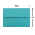 JAM Paper A7 Invitation Envelopes, 5.25 x 7.25, Brite Hue Sea Blue Recycled, 1000 Pack (27785B)-Opening: Booklet