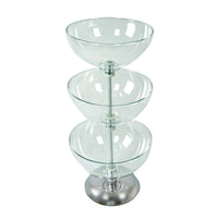 Azar 3-Tier Bowl Display, 12" (720312)-Floor Standing Display Fixture