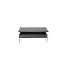 Brassex Coffee Table with Lift Top & Storage, Grey (870-02)-Tempered glass sides