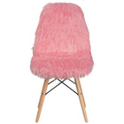 Flash Furniture Shaggy Dog Light Pink Accent Chair-Accent Side Chair