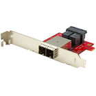 StarTech Mini-SAS Adapter, Dual SFF-8643 to SFF-8644, with Full and Low-Profile Brackets, 12 Gbps-Compatible with 12 Gbps SAS drives and backward compatible with 6 Gbps SAS and SATA drives