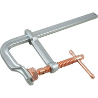 Gray Tools L-Clamp Regular Duty, Copper Screw & Pad, 0-20" Capacity-Max proof test (lbs.): 2645 lbs.