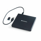 Verbatim External USB CD and DVD Writer-Maximum write speeds of 8x for DVD and 24x for CD