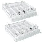 Azar Adjustable Short Divider Bin Cosmetic Tray - Clear - 2 Pack-Sold in Packs of: 2