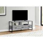 Monarch Specialties 2617 Tv Stand - 48"L/Grey/Black Metal-Material: particle board,metal; color: grey