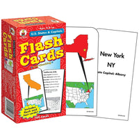 Carson Dellosa U.S. States & Capitals Flash Cards (CD-3913)-For ages 8-11/ Grade 3-5