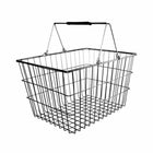 Eddie's Large Metal Wire Shopping Basket - 17.5" D x 13" W x 10.25" H - Zinc - 3 Pack-Shopping Basket