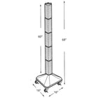 Azar Displays 60" x 4" x 4" Standard Interlocking Pegboard Display Tower, Pink (700226-PNK)-Dimensions: 60"H x 4"W x 4"D Unit, 16"H x 8"W x 8"D Base, 68"H assembled
