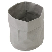 Cathay Importers Eco-Friendly Grey Paper Round Storage Organizer, Large (EC-21-0052)-7"dia x 6.5"H