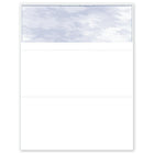 Deluxe Top Laser Cheque - English - 8.5" x 11" - Blue - 500 Pack-Blank Cheque stock for use with Custom Accounting Software