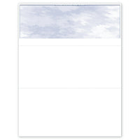 Deluxe Top Laser Cheque - English - 8.5" x 11" - Blue - 500 Pack-Blank Cheque stock for use with Custom Accounting Software
