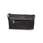 Ashlin Carnegie Mid Sized Dopp Kit Shave Bag, Black-Top zippered closure with front zippered section