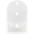 JAM Paper Plastic 2 Pocket Envelopes, Hook & Loop Fastener Closure, Letter Open End, Clear Poly, 12 Pack (2163613478b)-Clear plastic