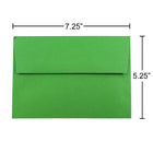 JAM Paper A7 Invitation Envelopes, 5.25 x 7.25, Brite Hue Green Recycled, 250 Pack (95617H)-Paper Weight: 24 lbs.