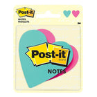 Post-it Super Sticky Notes - 3" x 3" - Fun Shapes, Heart - 150 sheets - 2 Pack-Add a unique touch to self-reminders
