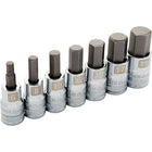 Dynamic Tools 1/2" Drive 7 Piece, Metric Standard, Hex Socket Set, 6mm - 19mm-Contains: 6, 8, 10, 12, 14, 17, 19mm