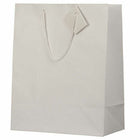 JAM Paper Gift Bags with Rope Handles - Large - 10" x 13" x 5" - White Matte - 3 Pack-Quantity: 3 Bags Per Pack, Sturdy construction allows for you to fold and reuse bags later.